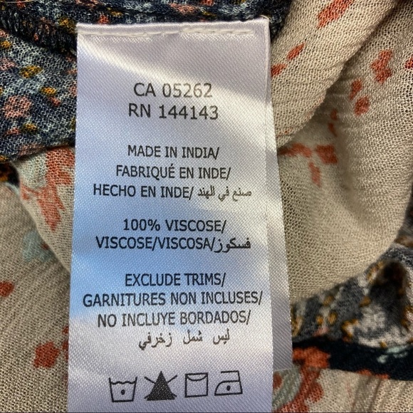 CALIFORNIA MOONRISE Sz S Cottagecore Bohemian Flowy Bohemian Dress - Picture 8 of 9